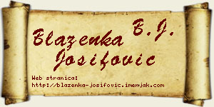Blaženka Josifović vizit kartica